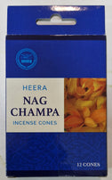 Heera Nag Champa Incense Cone (Dhoop)- 12 Cones