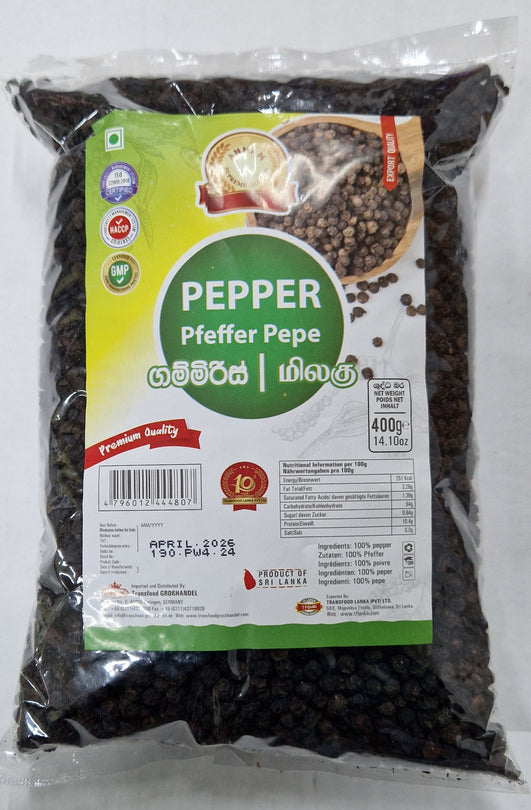 Annam Black Pepper Whole - 400g