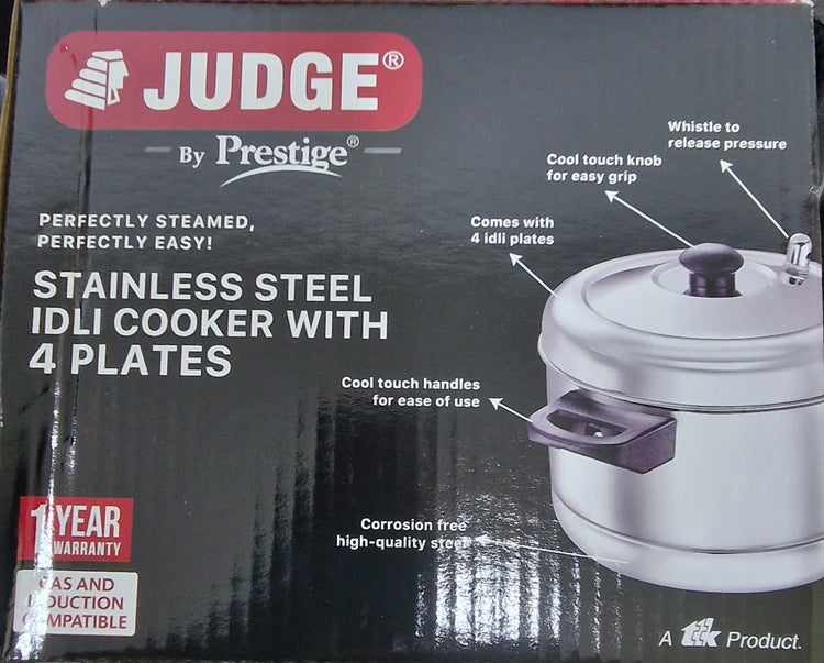 Judge by Prestige - Stainless Steel Idli Cooker With 4 Plates