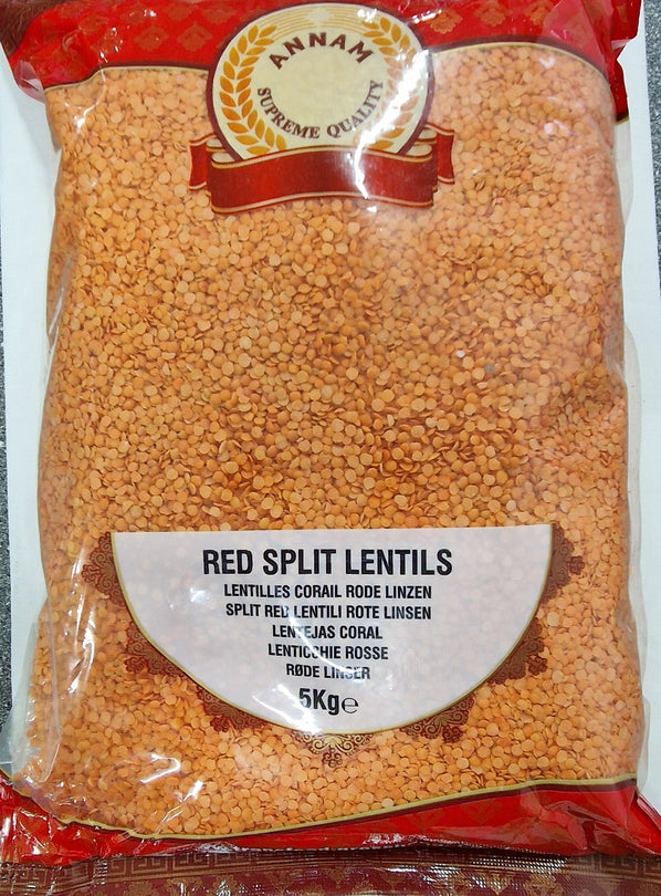 Annam Red Split Lentils ( Masoor Dal ) - 5kg